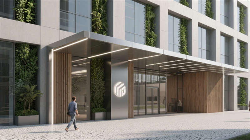 自然共生，科技隱現(xiàn)——1800平現(xiàn)代辦公空間合肥裝修設(shè)計新范本