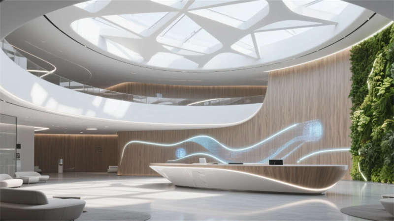 未來生態(tài)主義神經(jīng)中樞，合肥科技公司辦公樓裝修設計效果圖