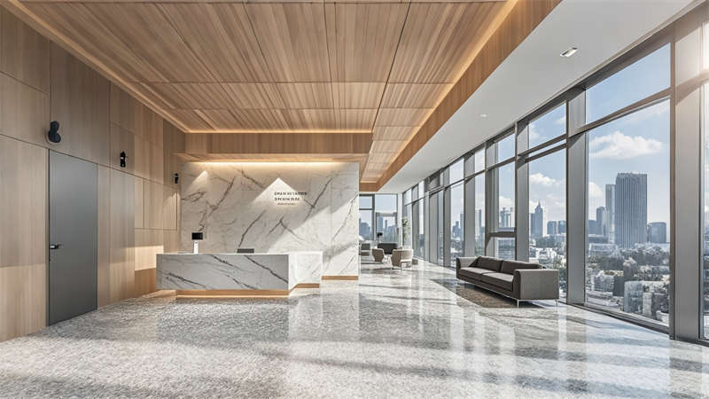 合肥10000平辦公樓裝修設計效果圖欣賞